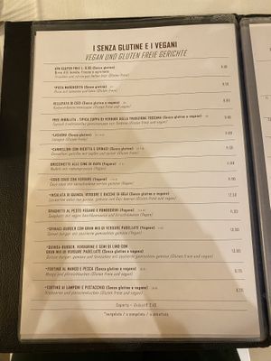 menu  at Sandrocchia in Lignano Sabbiadoro