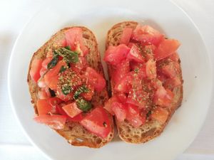 Bruscette at Sandrocchia in Lignano Sabbiadoro