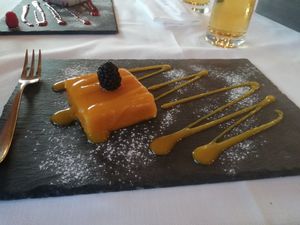 Tortino al Mango e Pesca at Sandrocchia in Lignano Sabbiadoro