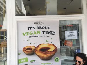 Sign at Café de Nata in South West London