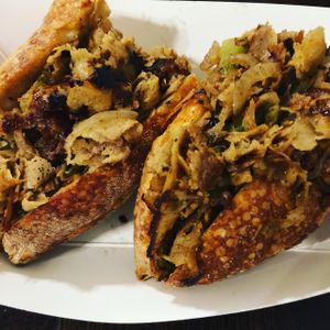 delicious vegan cheesesteaks!  at Blackbird Pizzeria - 6th St in Philadelphia