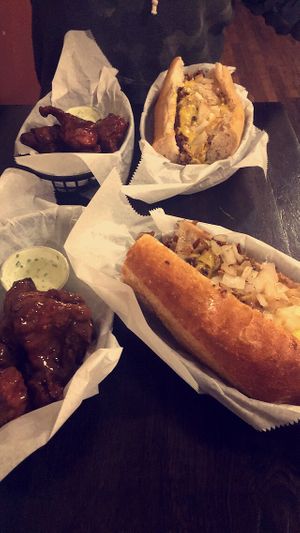 Wings and steak and cheese at Blackbird Pizzeria - 6th St in Philadelphia