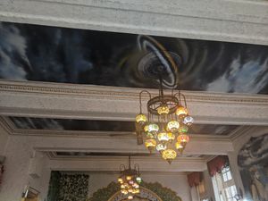 Cosmic ceiling decoration. at The Magna Tandoori in Berwick-upon-tweed