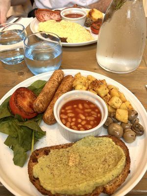 Great vegan breakfast, meat options available  at Jo & Co in Hove