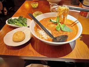 The AMAZING vegan Napoli ramen. AMAZING ! at Heddon Yokocho in London