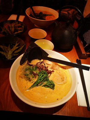 Vegan miso ramen at Heddon Yokocho in London