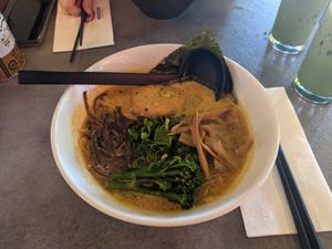 Veggie Ramen was delicious at Heddon Yokocho in London