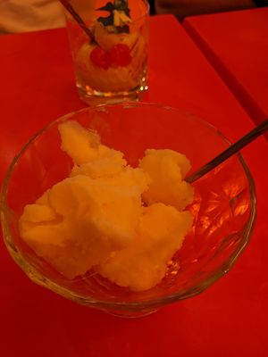 Yuzu sorbet at Heddon Yokocho in London