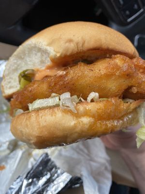 Hot “chicken” sandwich at Beertown Public House in Barrie