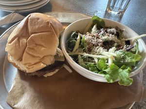 Plant based California burger with apple kale salad   at Beertown Public House in Barrie