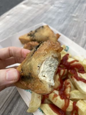 Tofu with gluten free batter is yum!   at Copperfish in The Mumbles