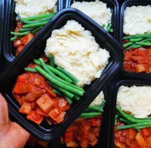 Root Veg Stew, Garlic Mash & Green Beans at Fierce Fuel in Squamish