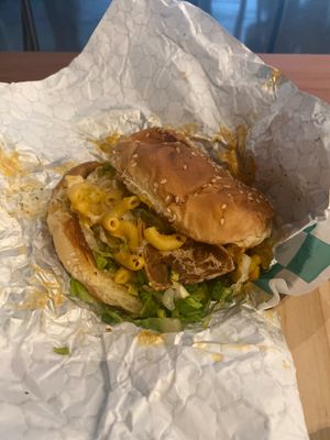 Thic Chic sandwich—-added bac*n at Bangin' Vegan Eats in Charleston