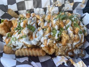 Mac Attack Fries at Bangin' Vegan Eats in Charleston