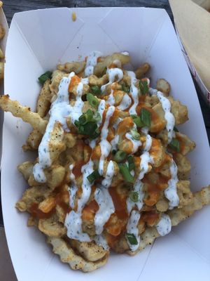 Buffalo Mac & chz fries  at Bangin' Vegan Eats in Charleston