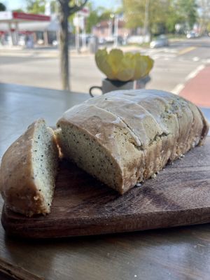 Vegan lemon poppyseed!  at Blue Hippo Coffee Co in Verona