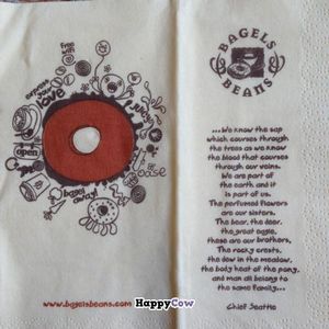 napkin at Bagels & Beans - Raadhuisstraat in Amsterdam
