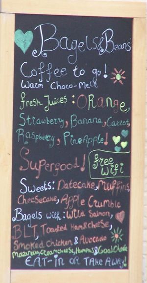 Menu, 2014 at Bagels & Beans - Raadhuisstraat in Amsterdam