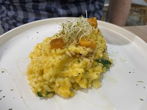 Pumpkin barley risotto at Sofia 素菲亞 in Kowloon