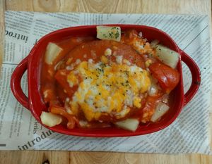 Vegetarian Baked Porkchop Rice 素焗豬扒飯 at Sofia 素菲亞 in Kowloon