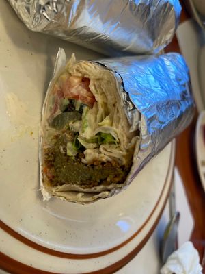 Falafel wrap  at Old Jerusalem in San Francisco