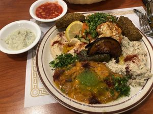 Vegetarian Combination (vegan) at Old Jerusalem in San Francisco