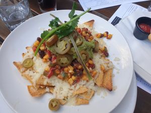 Vegan nachos  at Urban Alley Brewery in Docklands