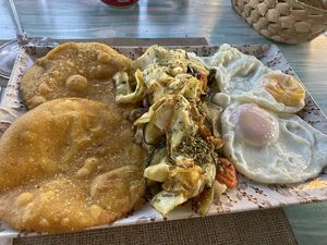 A great vegetarian meal!   at Bar Caleya Indi in Colunga