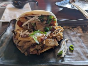 Miso shiitake bao at Noods Ramen Bar in Honolulu