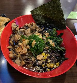 Vegan Black Garlic Tonkotsu  at Noods Ramen Bar in Honolulu