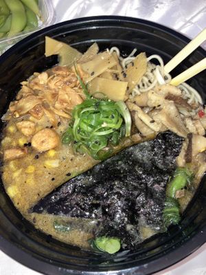 Vegan Black Garlic Miso Ramen (To-Go)  at Noods Ramen Bar in Honolulu