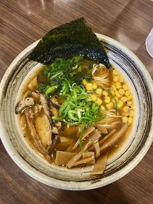 vegan shoyu ramen  at Noods Ramen Bar in Honolulu