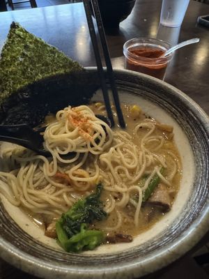 Miso ramen, truffle Raman was tasty too! Sorry no photo.   at Noods Ramen Bar in Honolulu