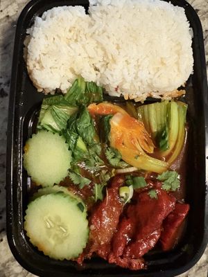Vegan pork   at Sweet Rice in Chicago