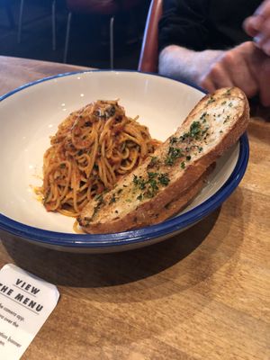I can't remember the pasta dish but my dad had this V he really loved it  at Cactus Club in Saskatoon