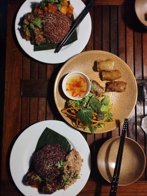 Peanut rice & tofu balls; the owners childhood food :) at Peanuts in Hoi An