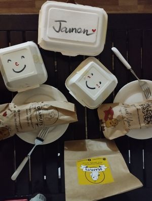 The loving touch, banh mi delivery!!! What!!! at Peanuts in Hoi An