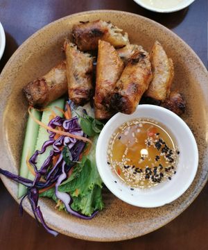 fried spring rolls #Veganuary at Peanuts in Hoi An