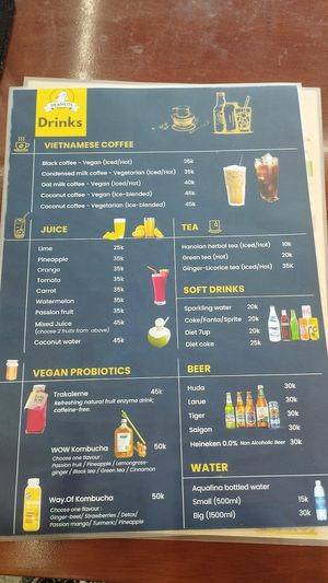 Actually, almost all of their drinks are vegan, except the Condensed milk coffee. at Peanuts in Hoi An