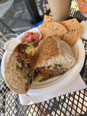 Loaded burrito  at Moksha in Rincon