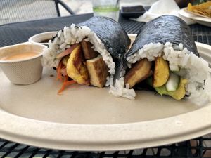 Sushi burrito is perfect  at Moksha in Rincon