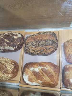 Breads on the counter #Veganuary at Tres Trigos - Laboratorio de Pan in Medellin