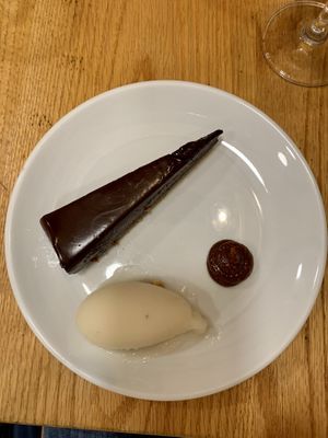 Tarta de chocolate   at Orburu Taberna in San Sebastian