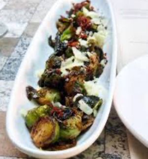 Crispy brussell sprouts- no parmesan  at The Lazy Goat in Greenville
