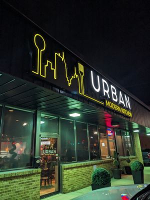 Outside of the restaurant at Urban Modern Kitchen in Appleton
