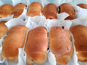 Freshly Baked Bread. Cinnamon & Organic Cacao.  at Vegan Pizzeria in San Juan