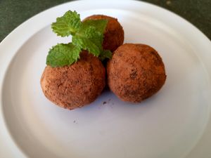 Raw Vegan Desert.  at Vegan Pizzeria in San Juan