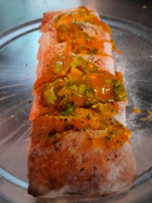 Lovely Peaces broccoli 🥦 cheese  #Veganuary at Vegan Pizzeria in San Juan