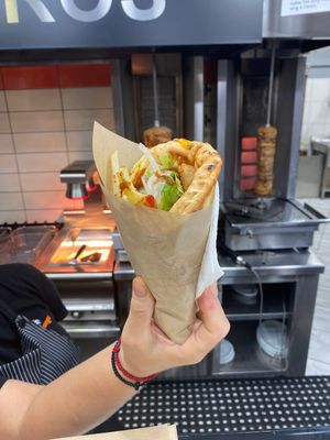 Falafel wrap at Palm Burger in Zakynthos