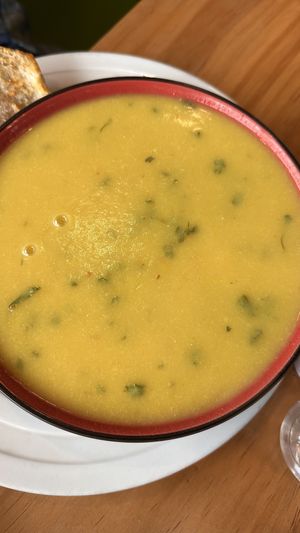 Pumpkin soup  at The Apron Cafe in Christchurch